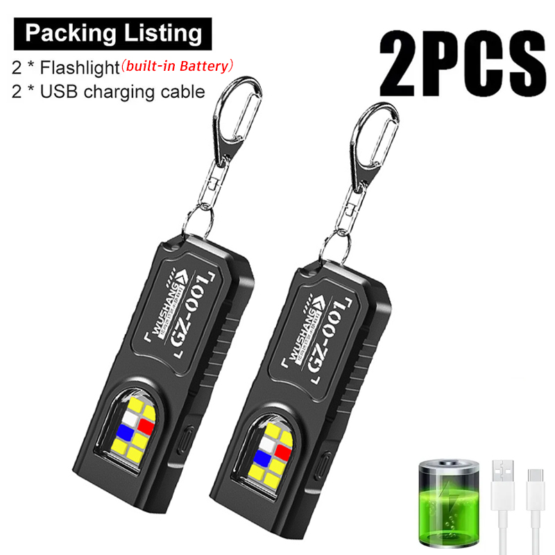 Fishing Light - 다기능 키체인 손전등 USB 충전식 미니