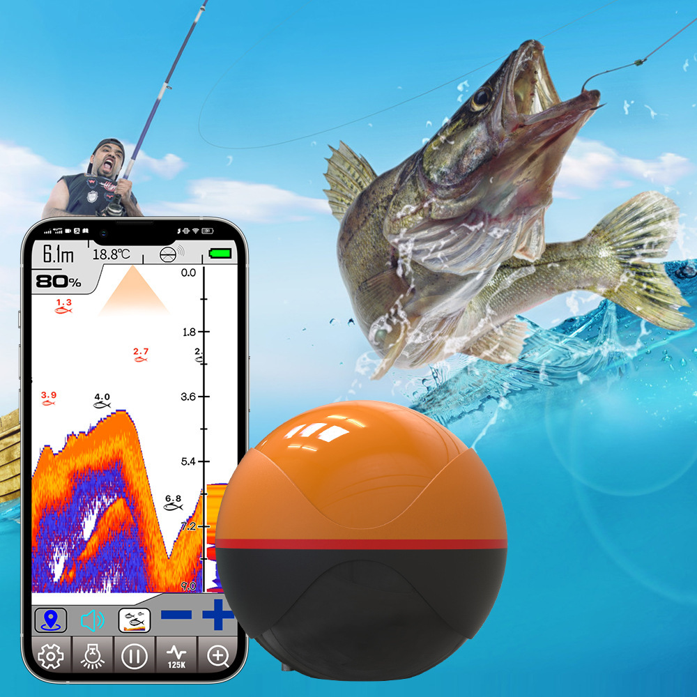 새로운 듀얼 주파수 스마트 와이파이 어군탐지기, 고화질 - Fish Finder Battery 리뷰 및 가격