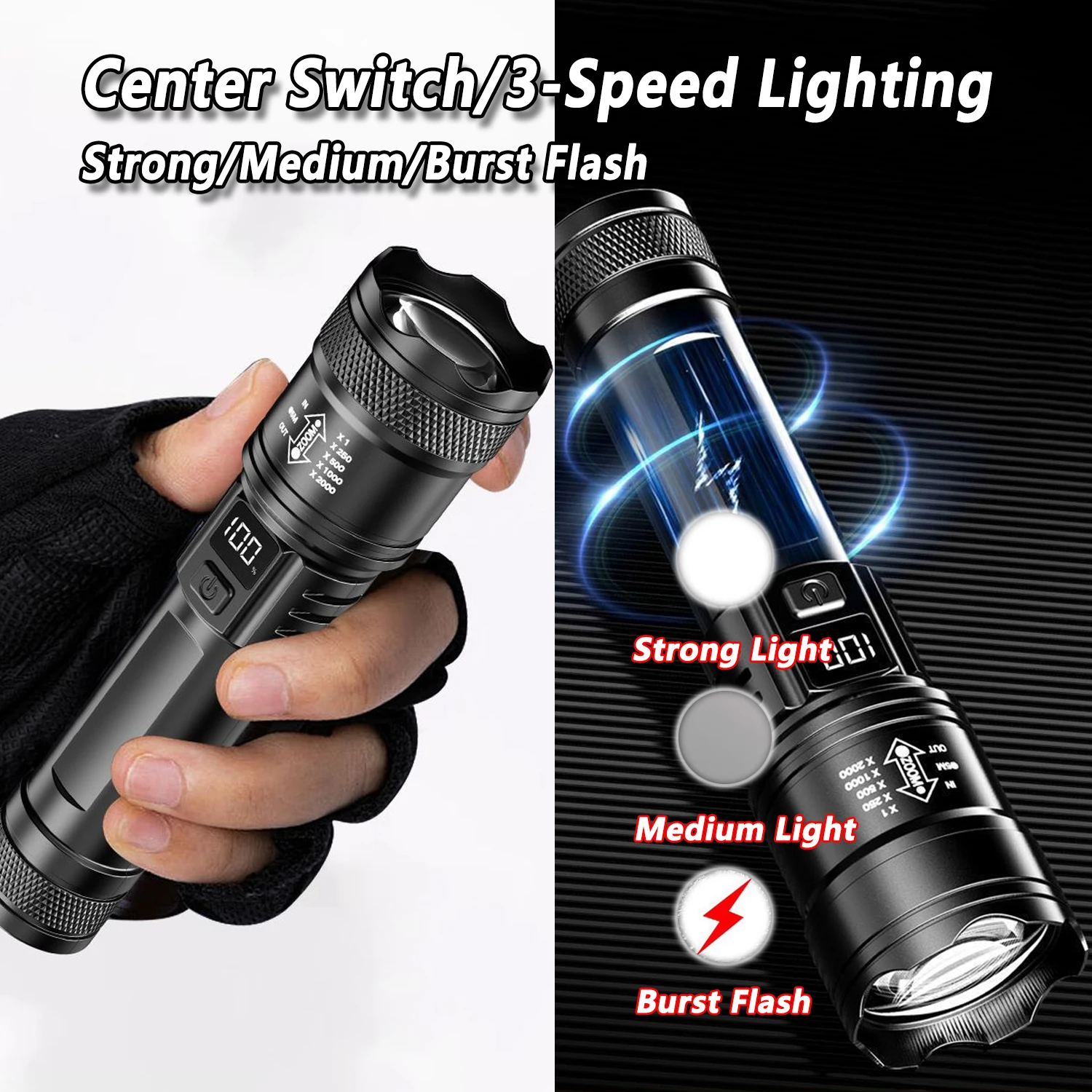 TY-908M Led 손전등 2000LM Type-C  - Fishing Light 리뷰 및 가격