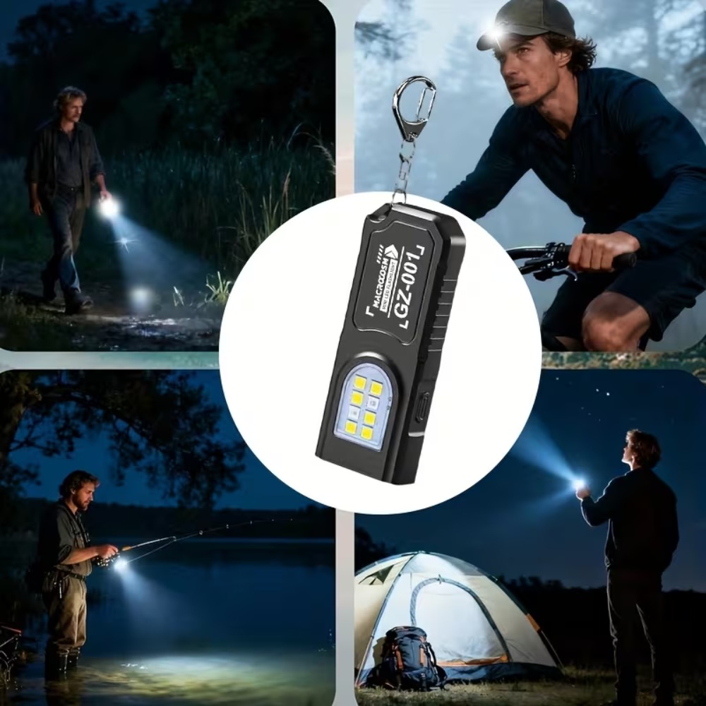 미니 COB LED 키체인 손전등 USB 충전식 토치  - Fishing Light 리뷰 및 가격